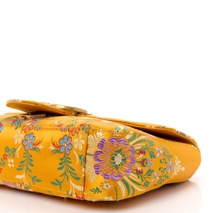 Gucci Jacquard Matelasse Floral Medium GG Marmont Shoulder Bag Yellow 12 of 12