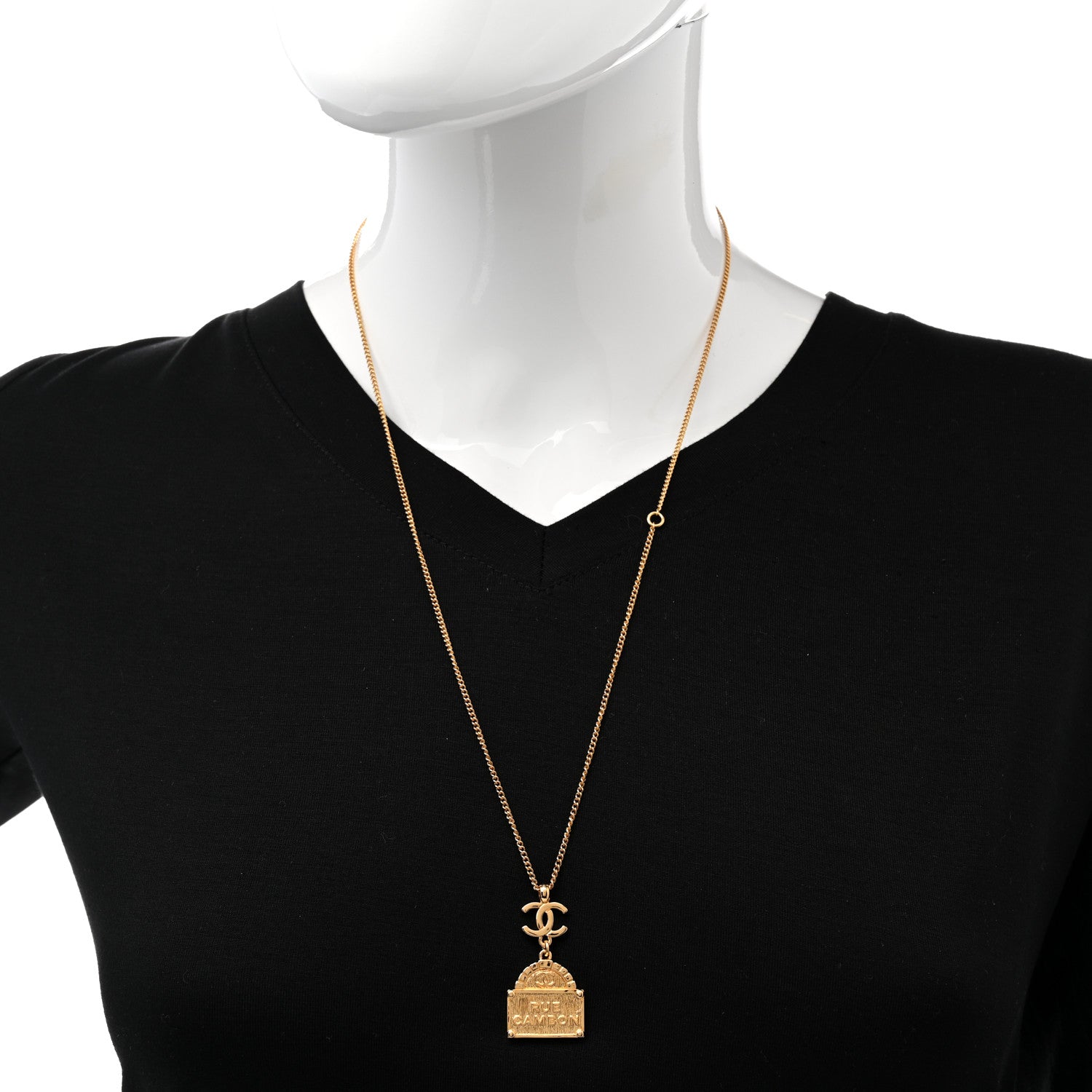 Chanel Metal CC Rue Cambon Necklace Necklace Gold 2 of 6