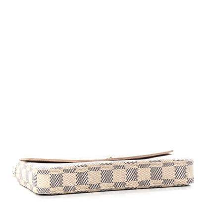 Louis Vuitton Damier Azur Pochette Felicie Chain Wallet Rose Ballerine 4 of 9