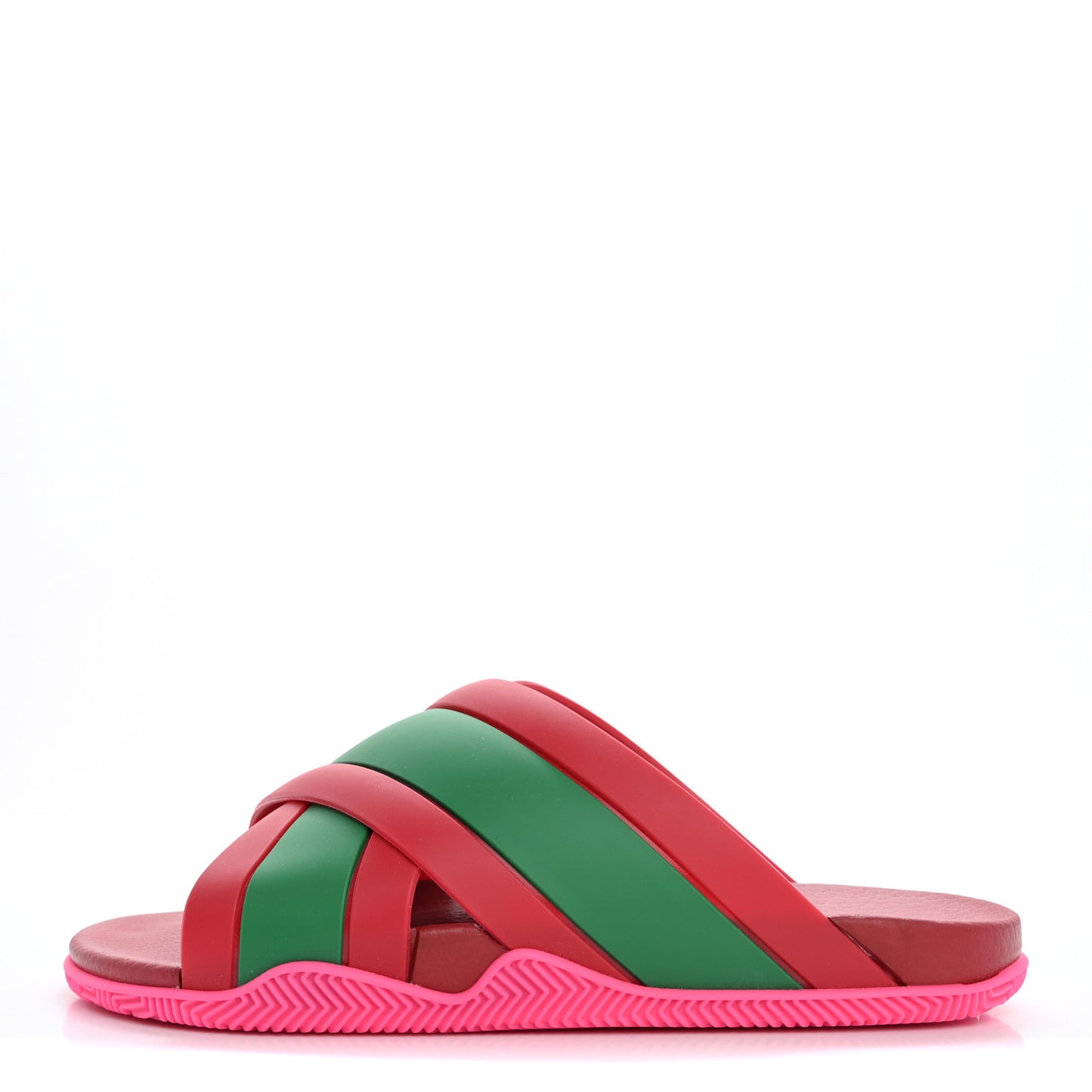 Rubber Web Womens Criss Cross Slide Sandals 39 Coral New Shamarock