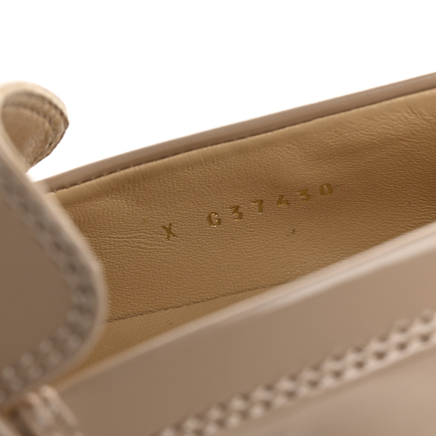 Chanel Shiny Calfskin Logo Loafers 38.5 Light Brown 9 of 10