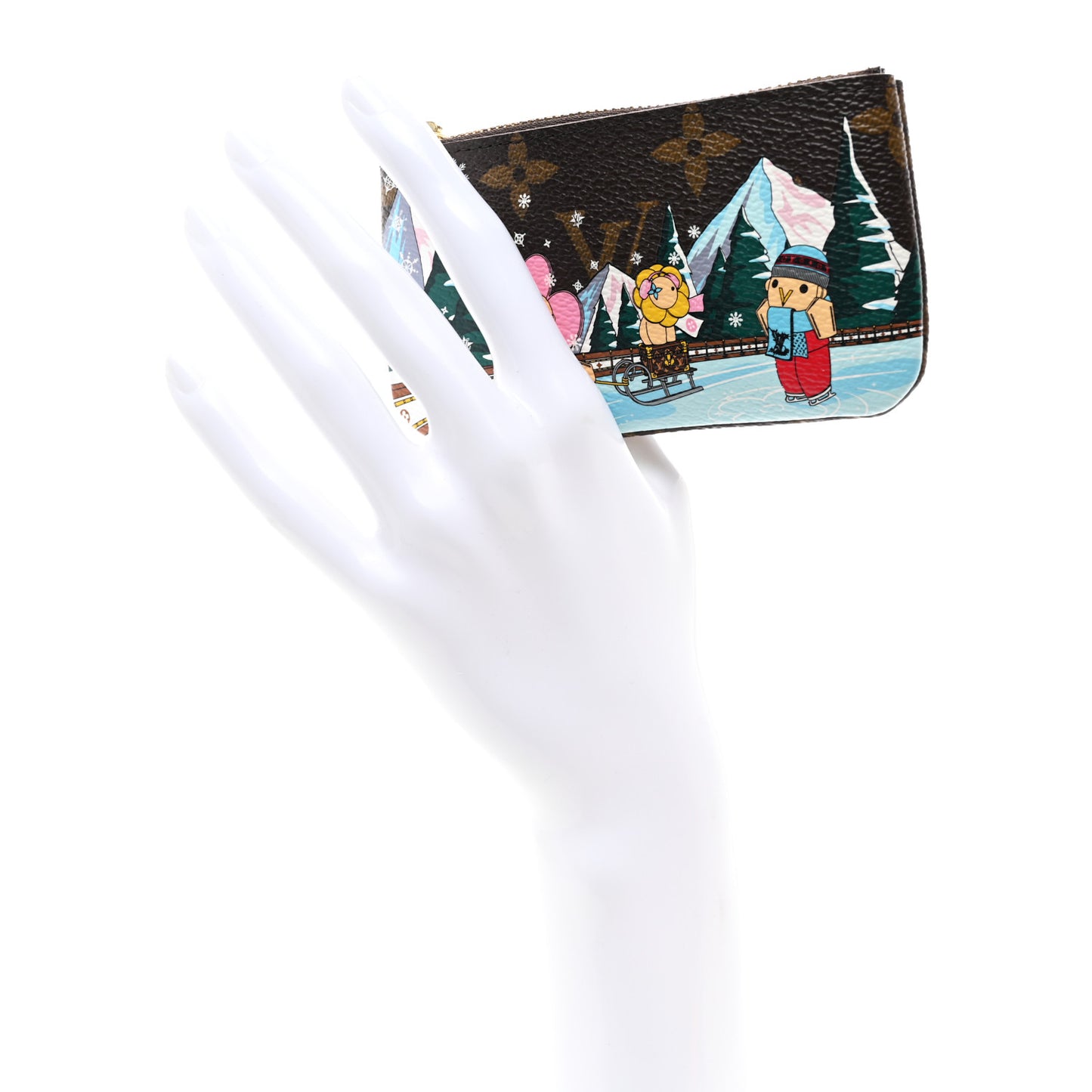 Monogram 2023 Christmas Animation Alpine Key Pouch Pink