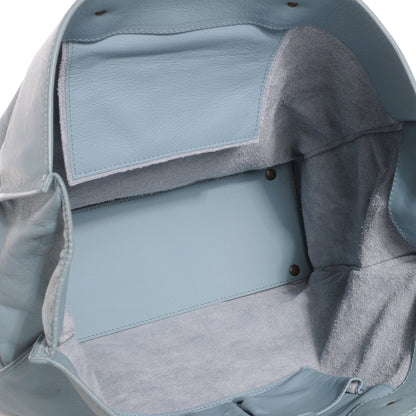 Balenciaga Smooth Calfskin Papier Ledger Tote Bleu Acier 7 of 7
