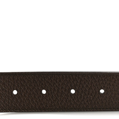Gucci Supreme Monogram Calfskin Square G 35mm Belt 115 46 Brown 4 of 6