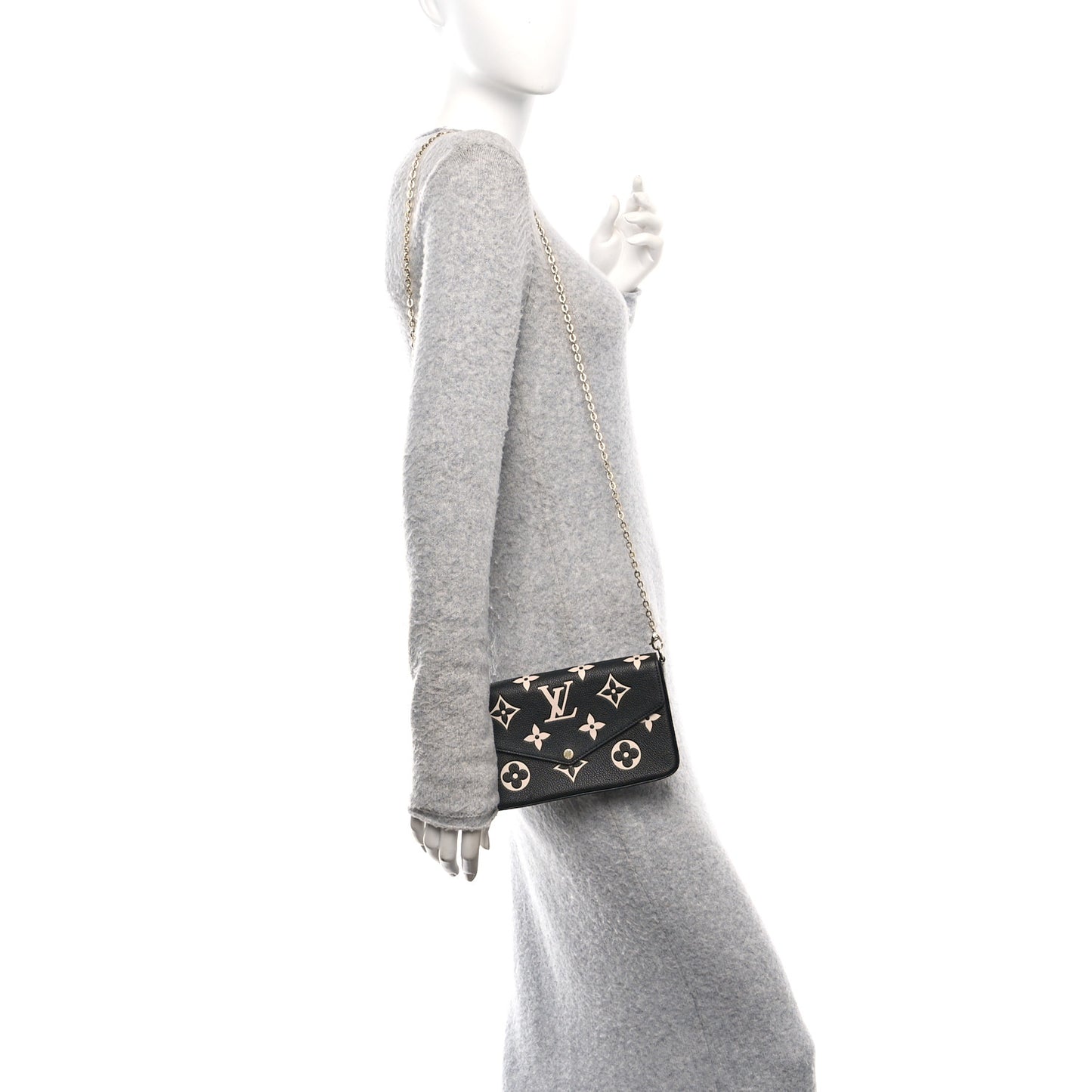 Empreinte Monogram Giant Felicie Pochette Black Beige