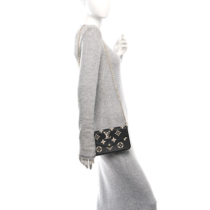 Louis Vuitton Empreinte Monogram Giant Felicie Pochette Black Beige 2 of 14