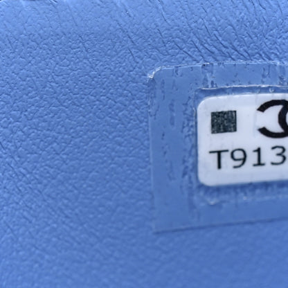 Chanel Shiny Aged Calfskin Quilted Mini Nano Kelly Shopper Blue 7 of 11