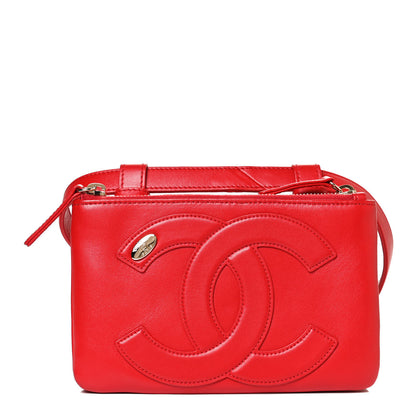 Chanel Lambskin CC Mania Waist Belt Bag Red 1 of 10