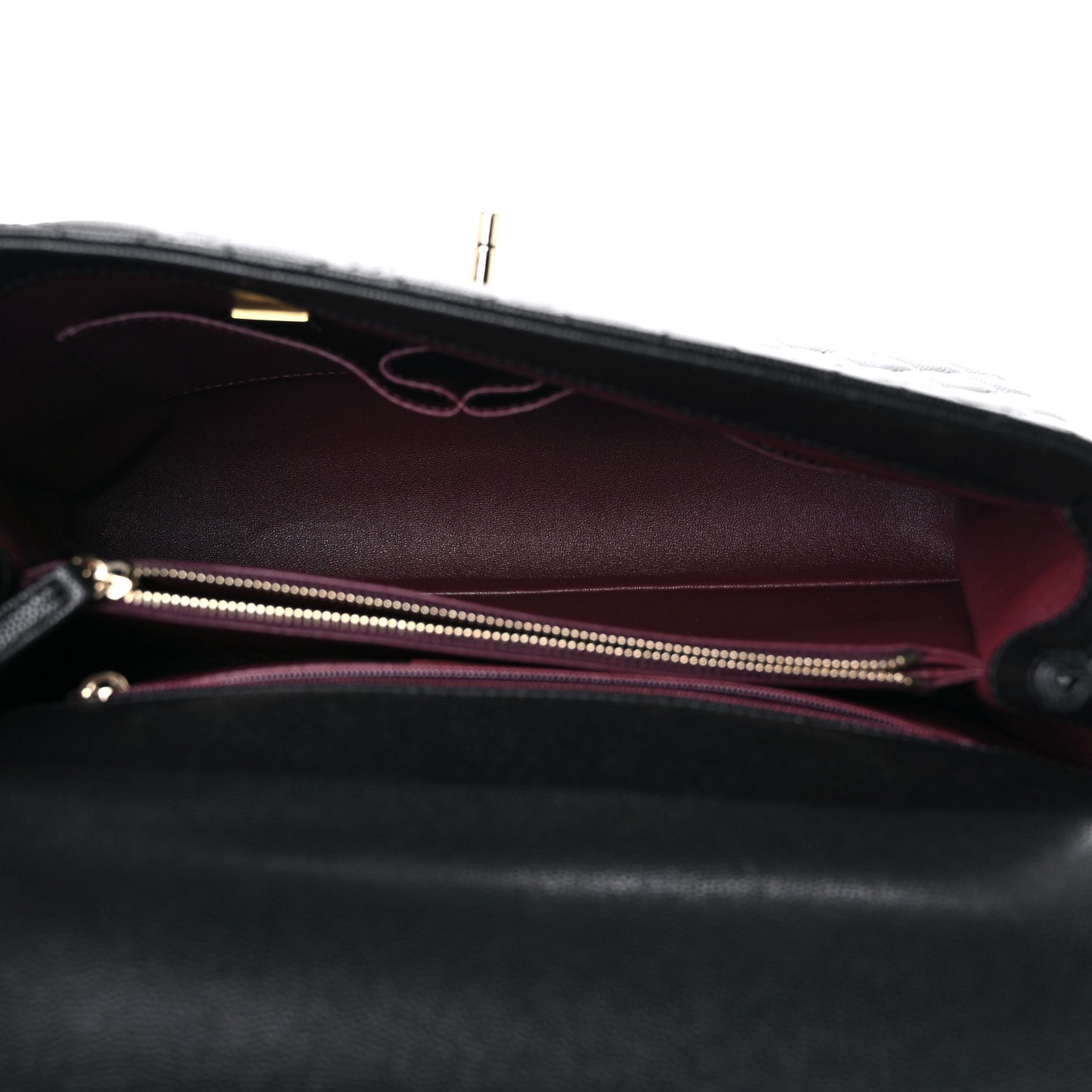 Caviar Quilted Medium Coco Handle Flap Black