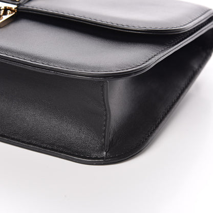 Valentino Garavani Vitello Medium Glam Lock Rockstud Flap Black 8 of 9