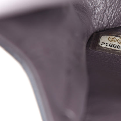 Chanel Iridescent Goatskin Quilted Medium Double Flap Purple 6 of 12