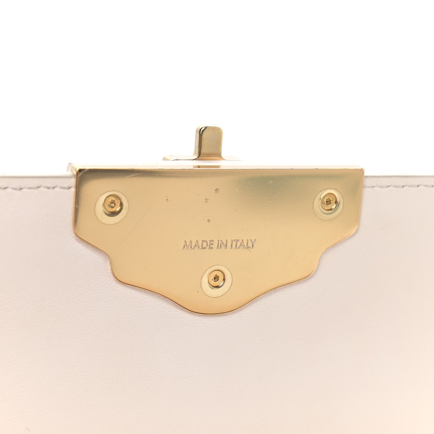 Dolce & Gabbana Lambskin Watersnake Embellished Lucia Shoulder Bag White 9 of 9