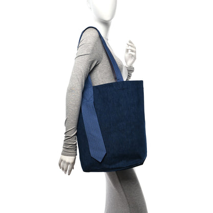 Hermes Denim Silk Petit H Ties Tote Bag 2 of 10