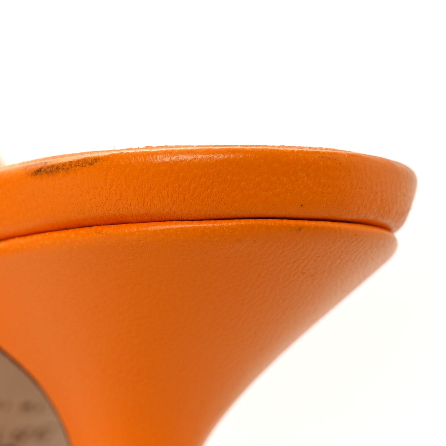 Nappa Maxi Intrecciato Lido 90mm Mule Sandals 38.5 Tangerine