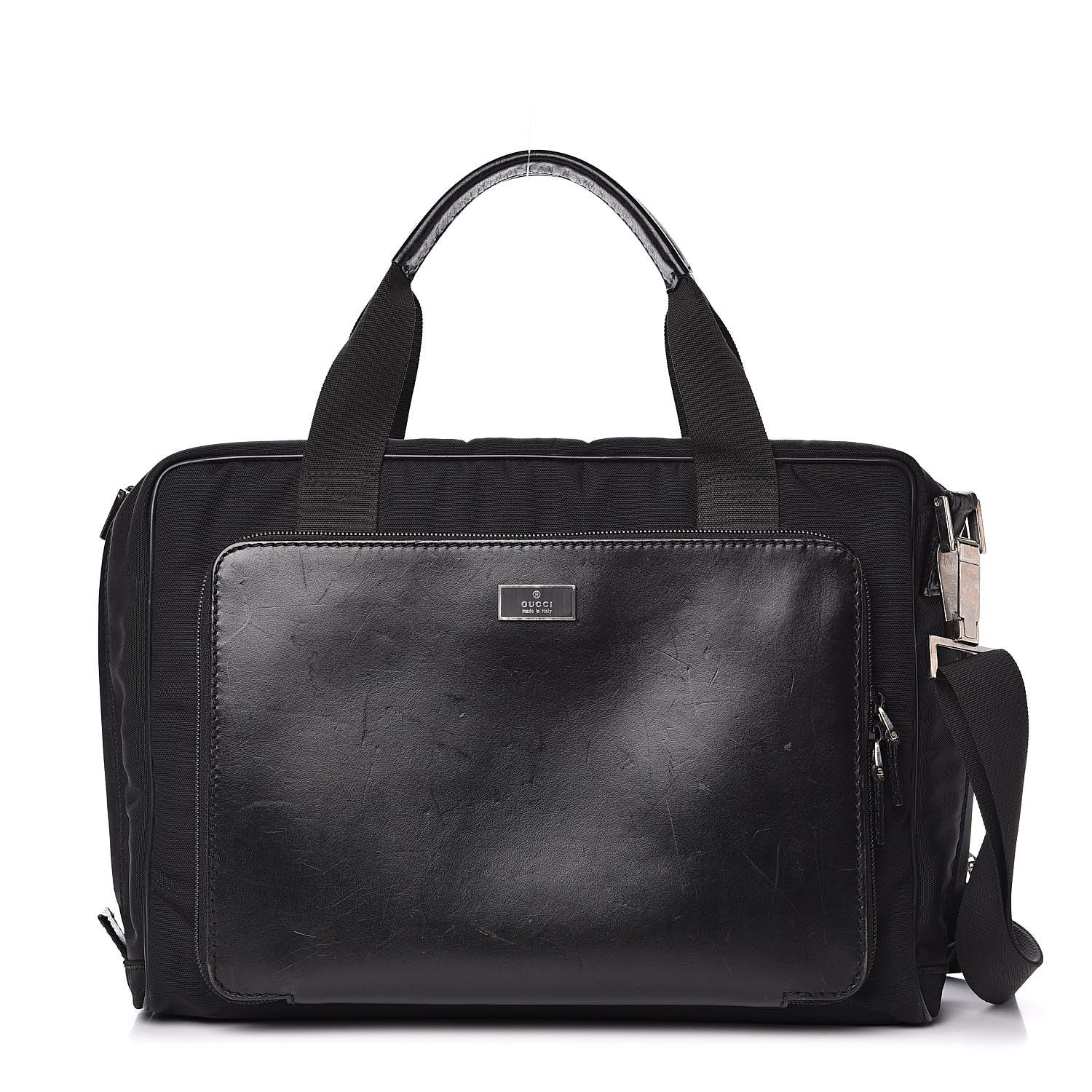 Gucci Nylon Calfskin Briefcase Black 1 of 13