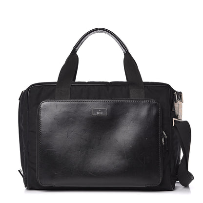 Gucci Nylon Calfskin Briefcase Black 1 of 13