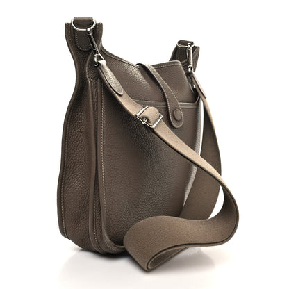 Hermes Taurillon Clemence Evelyne III PM Etoupe 3 of 11