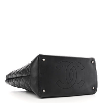 Chanel Calfskin Quilted Small Easy Shopping Tote Black 4 of 10