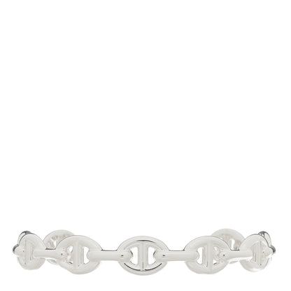 Hermes Sterling Silver MM Chaine d'Ancre Enchainee Cuff Bracelet LG 1 of 5