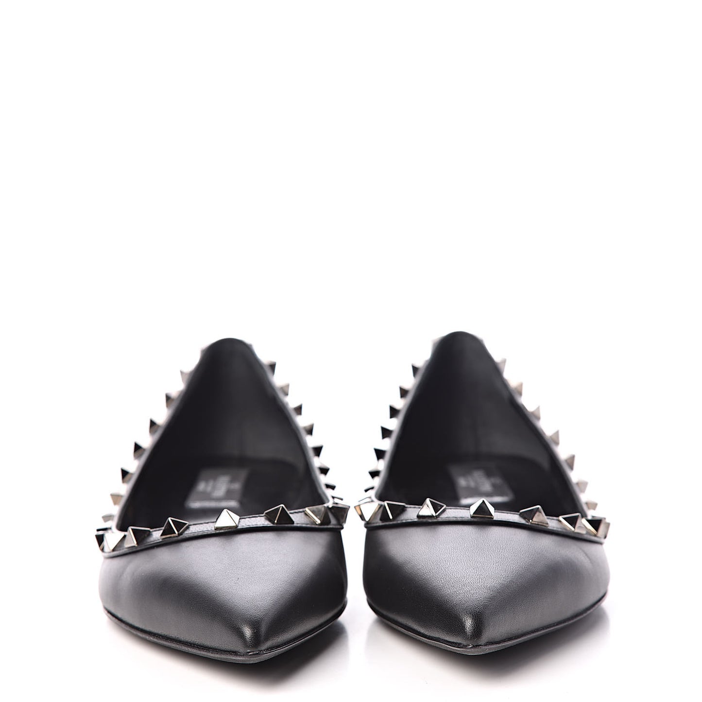 Nappa Rockstud Ballerina Flats 38 Black