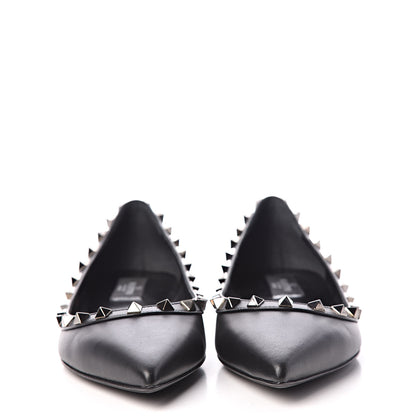 Valentino Garavani Nappa Rockstud Ballerina Flats 38 Black 2 of 9