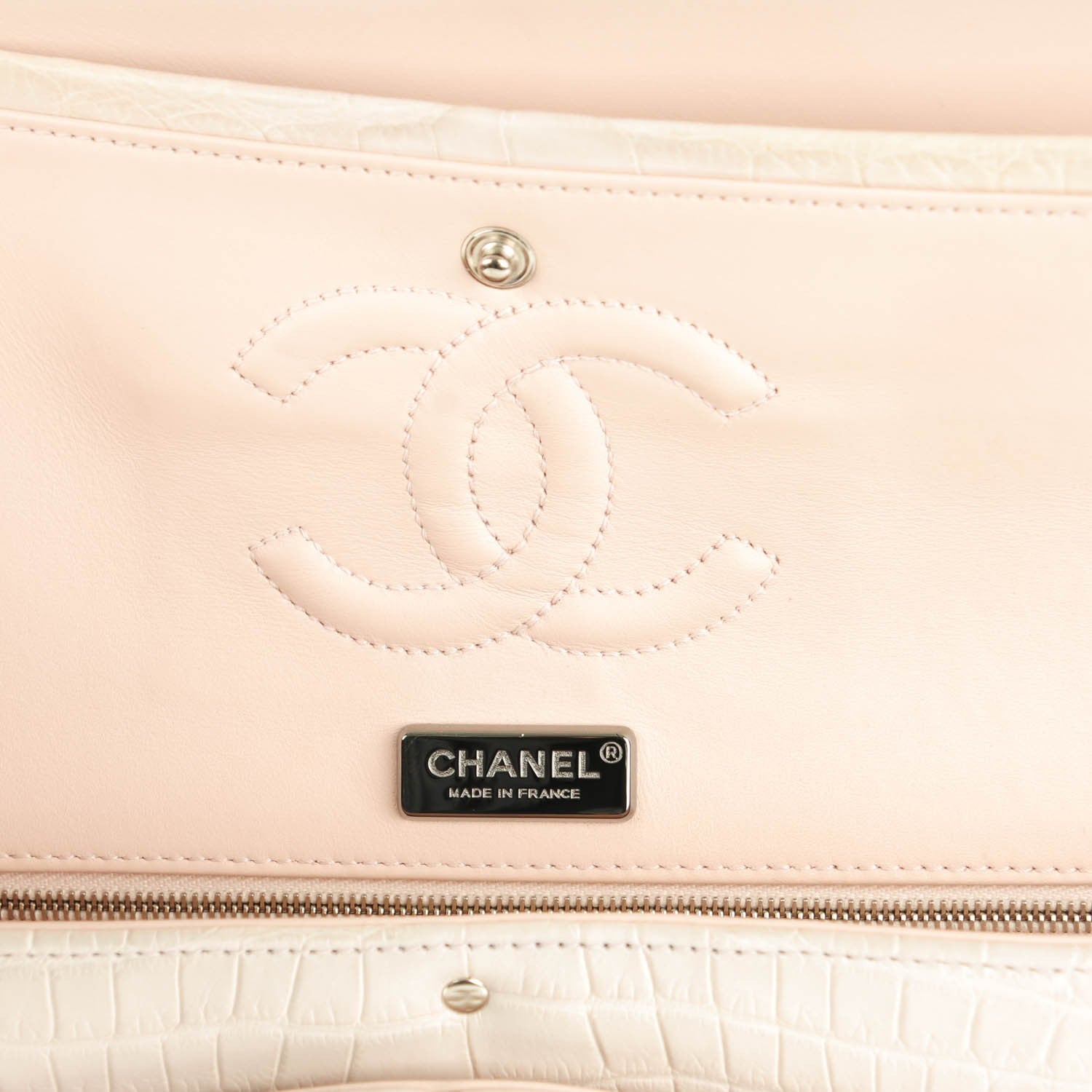 Chanel Matte Alligator Medium Double Flap Light Pink 6 of 9