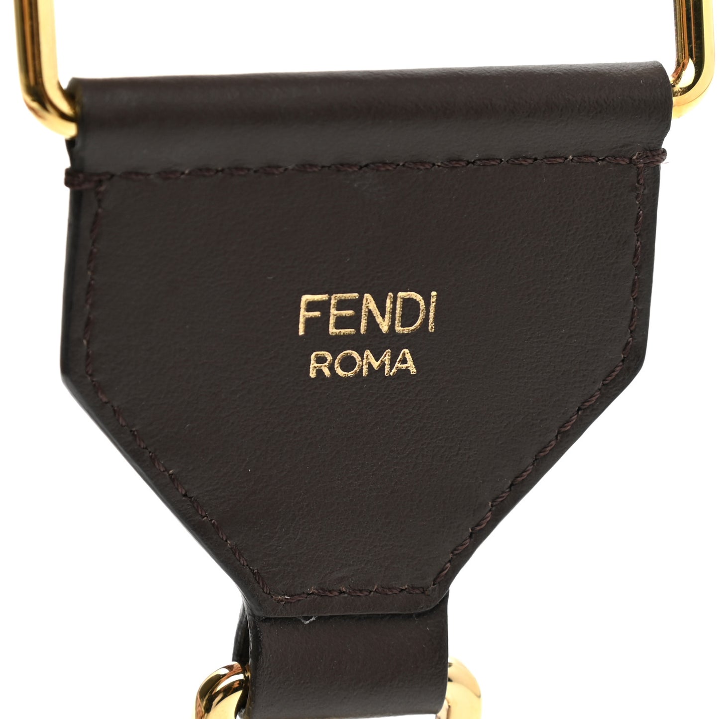 Ribbon Vitello Century FF 1974 Embroidered Adjustable Strap You Fango Rosa Confetto Chocolate