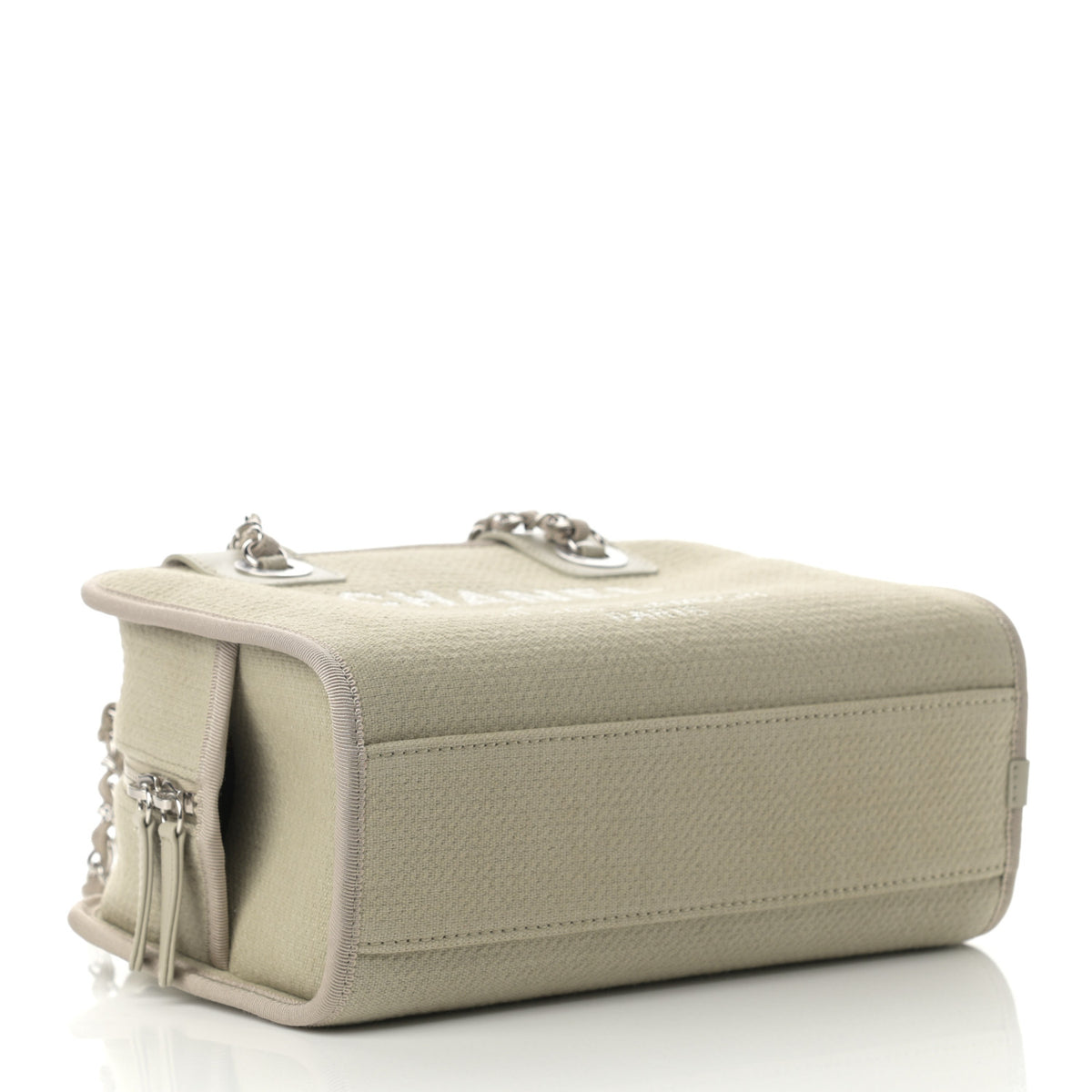 Canvas Deauville Bowling Bag Beige