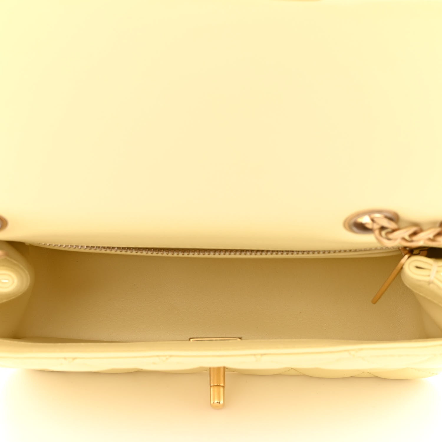 Chanel Lambskin Quilted Mini Rectangular Sweet Camellia Flap Yellow 5 of 11