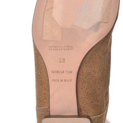 Hermes Etriviere Calfskin Equestrian Boots 38 Camel 6 of 8