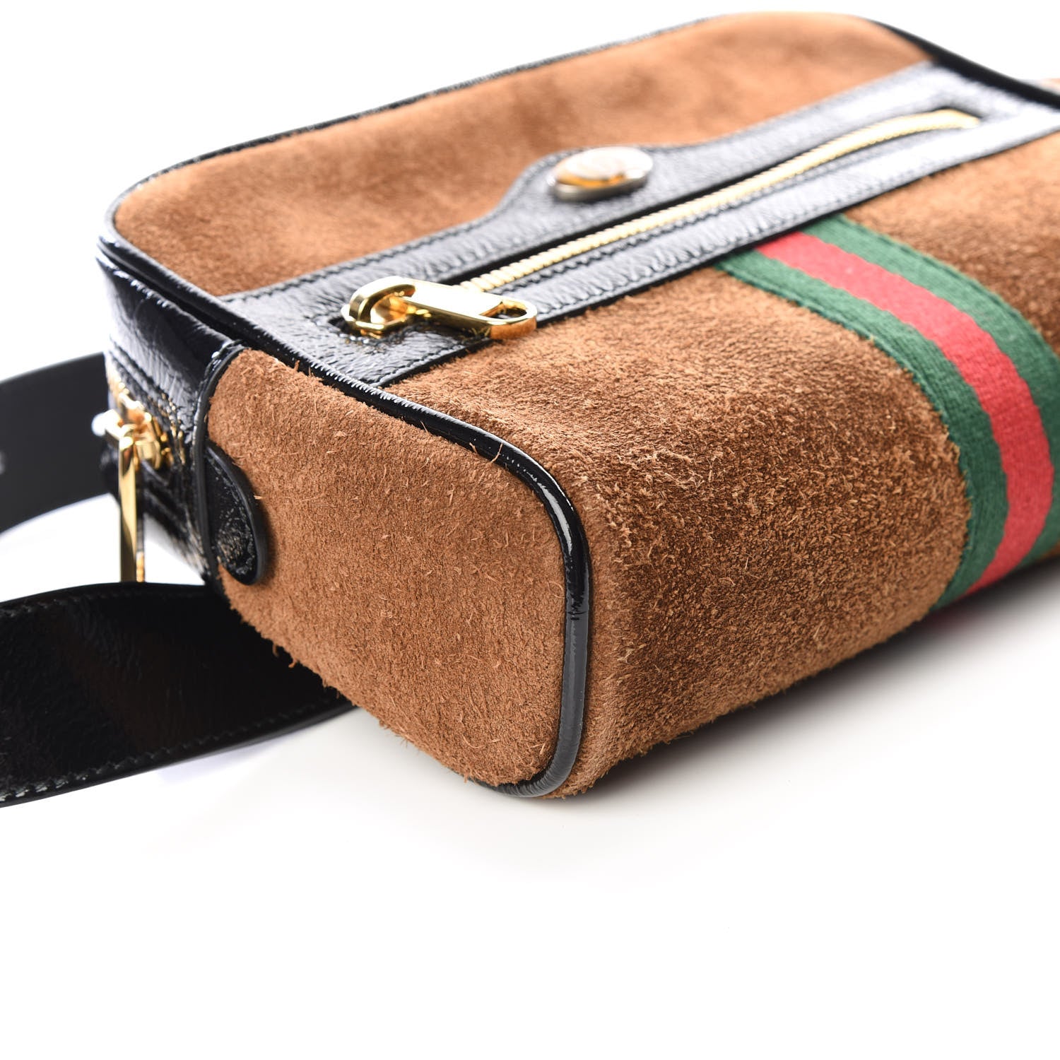 Gucci Suede Small Ophidia Belt Bag 85 34 Brown 5 of 8