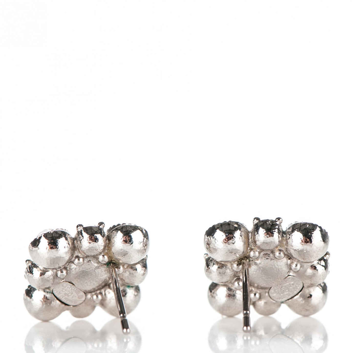 Crystal CC Earrings Silver