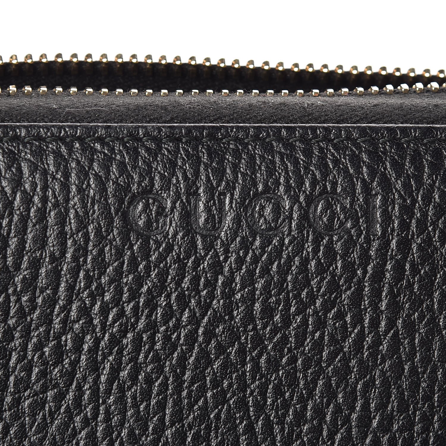 Gucci Pebbled Calfskin Zip Around Wallet Black 7 of 7