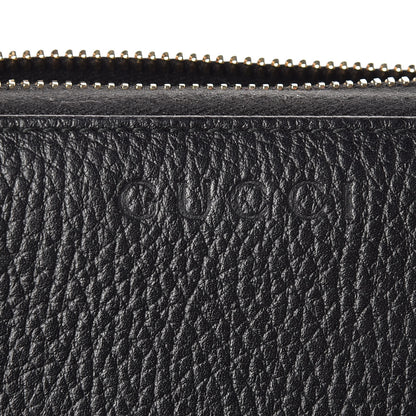 Gucci Pebbled Calfskin Zip Around Wallet Black 7 of 7