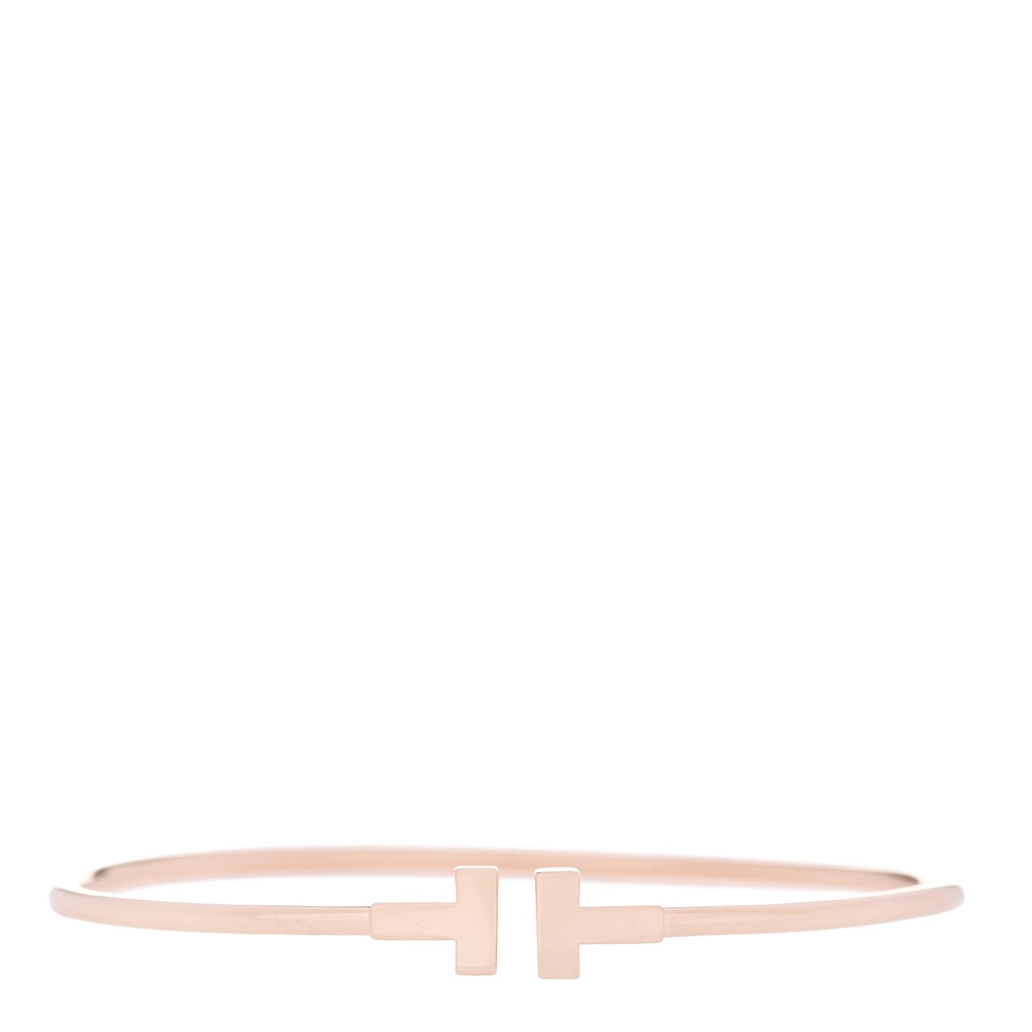18K Rose Gold Narrow T Wire Bracelet