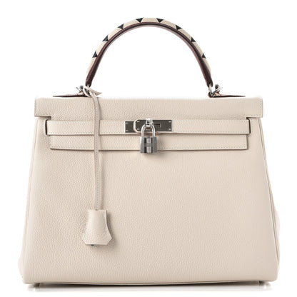 Hermes Togo Au Galop Kelly Retourne 32 Craie Rouge H Fauve Black 1 of 26