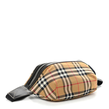 Burberry Nylon Vintage Check Cannon Bum Bag Archive Beige Black 4 of 9