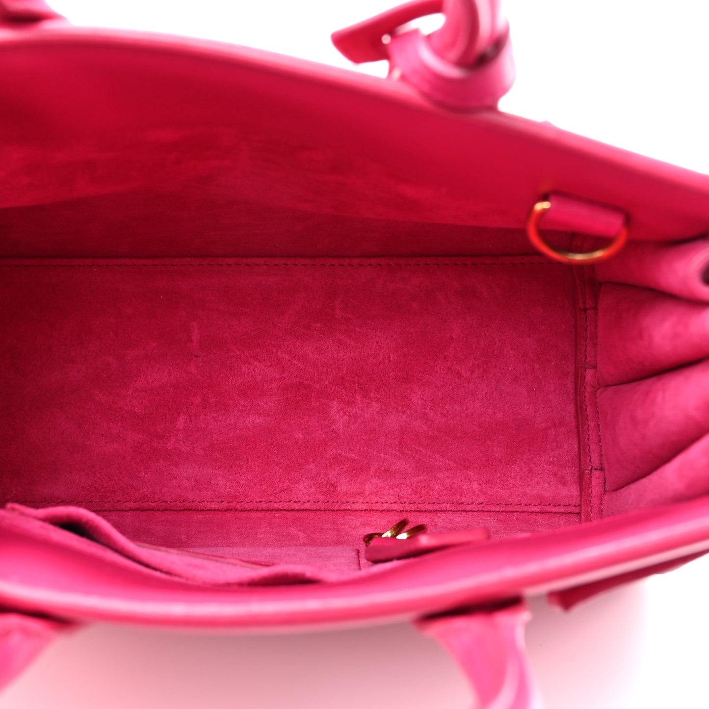 Calfskin Nano Sac De Jour Fluo Pink