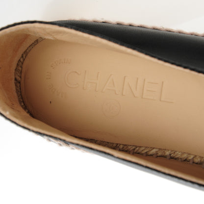 Chanel Lambskin CC Espadrilles 39 Black 9 of 9