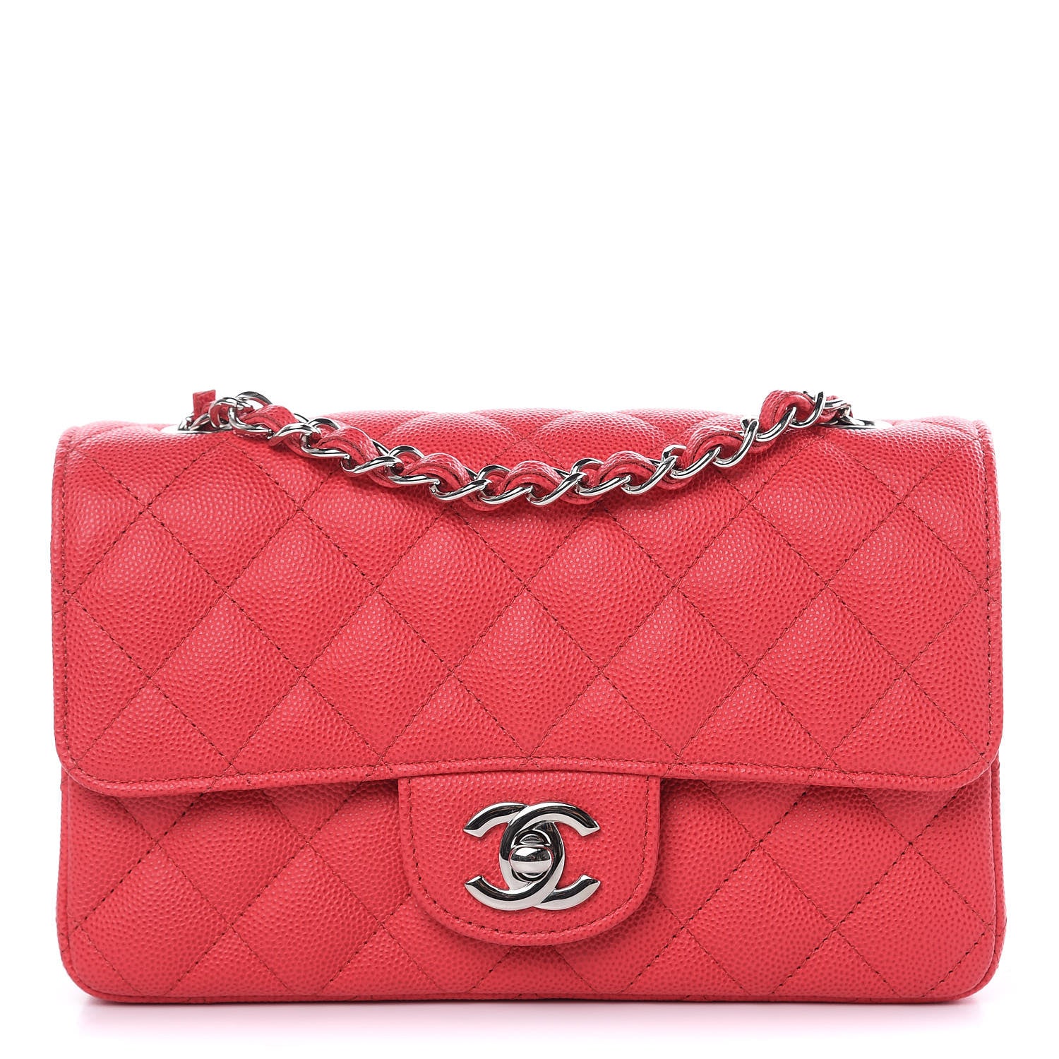 Chanel Caviar Quilted Mini Rectangular Flap Light Red 1 of 11