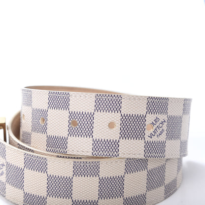 Louis Vuitton Damier Azur LV Initiales Belt 85 34 3 of 6
