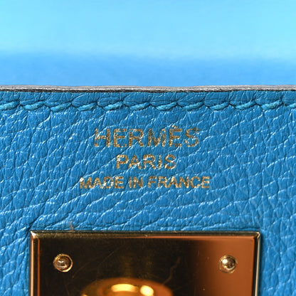Hermes Evercolor Kelly Retourne 28 Bleu Zanzibar 5 of 9