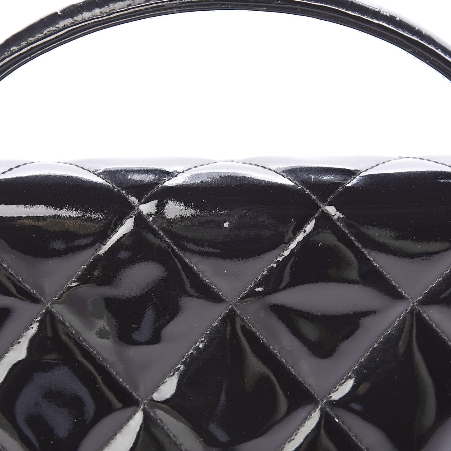 Patent Quilted Briefcase Laptop Bag Black