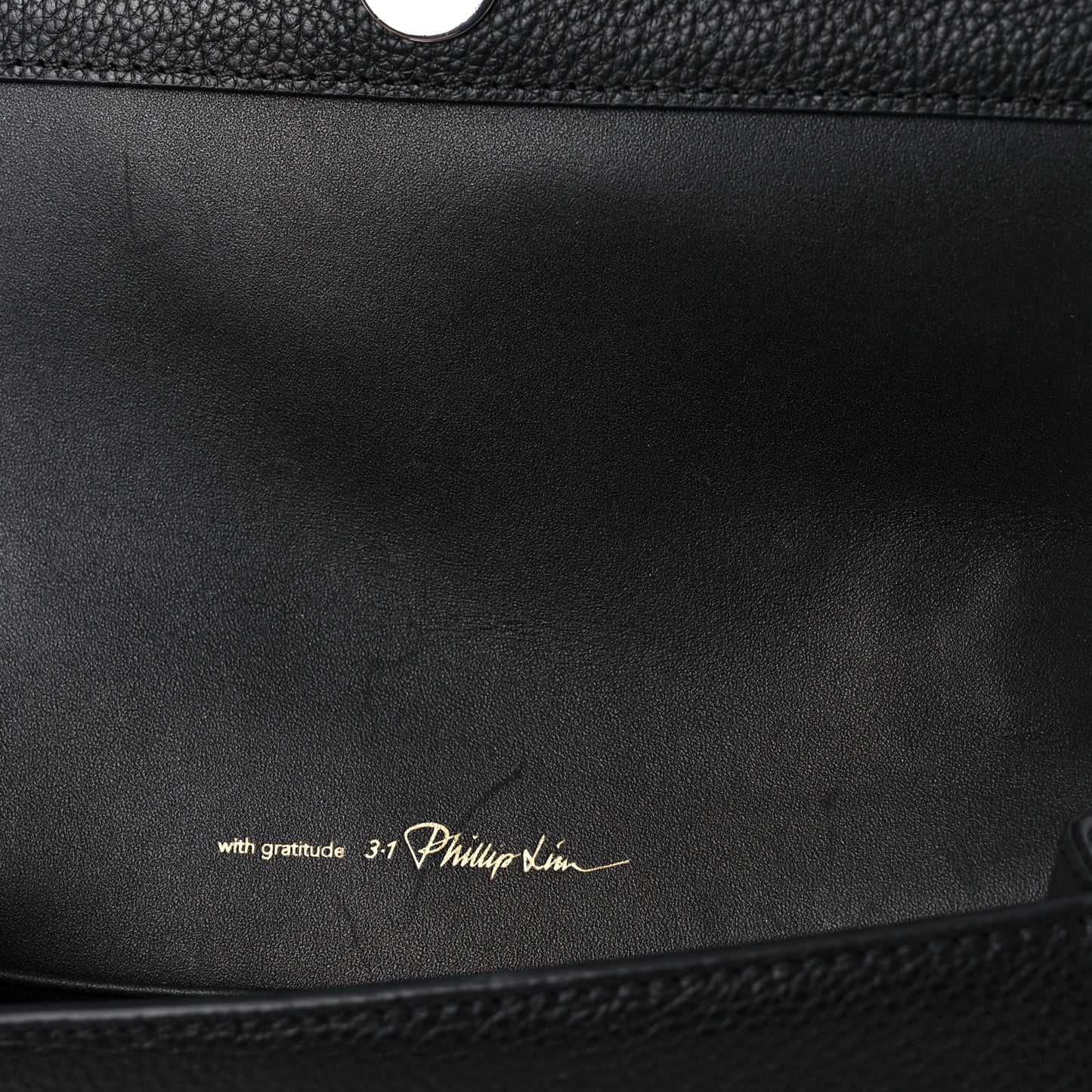 Calfskin Alix Soft Flap Clutch Black