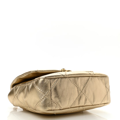 Chanel Metallic Lambskin Stitched Medium Chanel 19 Flap Gold 4 of 11