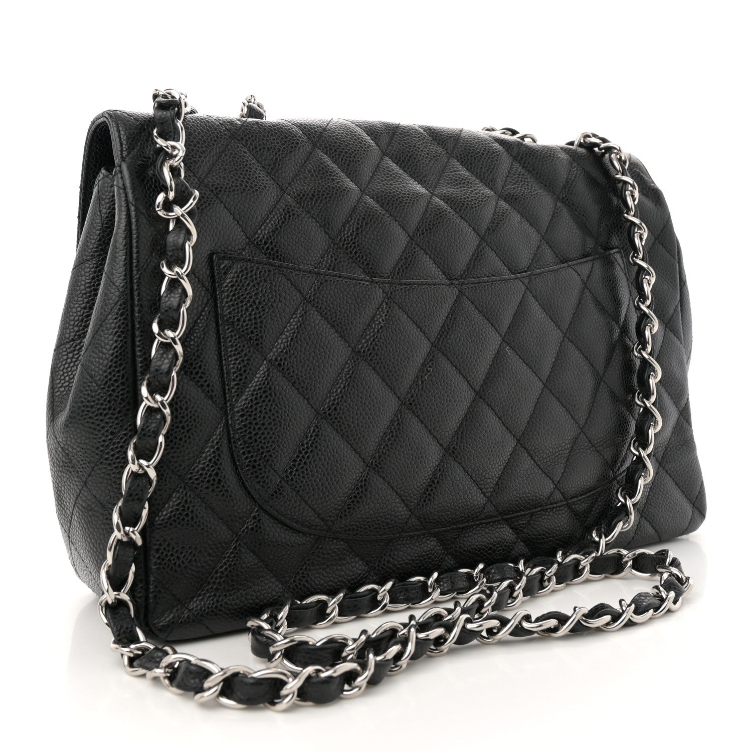 Chanel Caviar Quilted Jumbo Single Flap Black 3 of 11