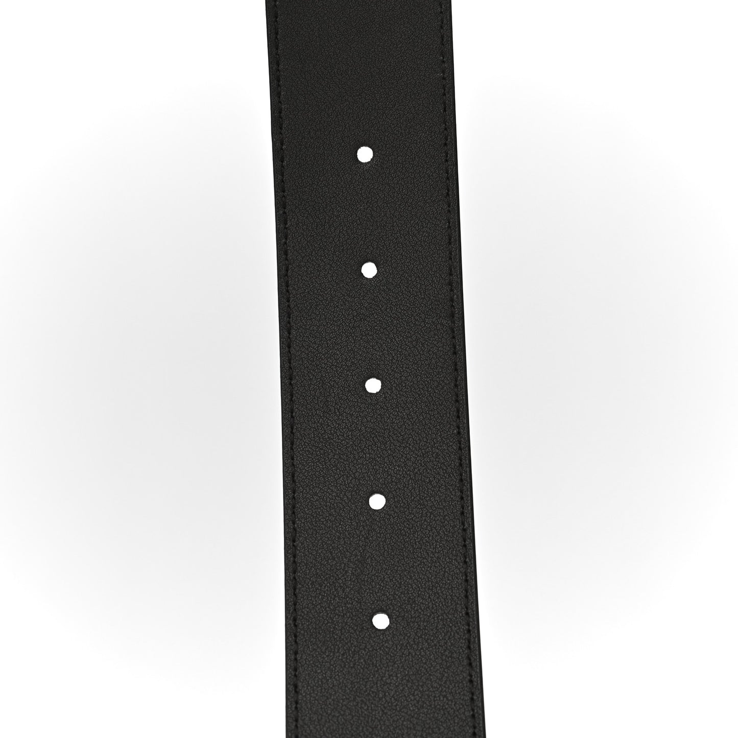 Textured Dollar Calfskin Nickel Double G 40mm Belt 90 36 Black