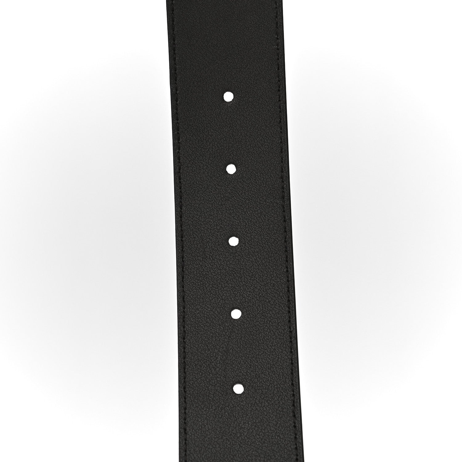 Gucci Textured Dollar Calfskin Nickel Double G 40mm Belt 90 36 Black 5 of 7