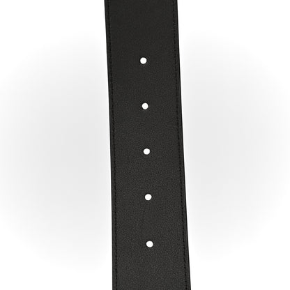 Gucci Textured Dollar Calfskin Nickel Double G 40mm Belt 90 36 Black 5 of 7