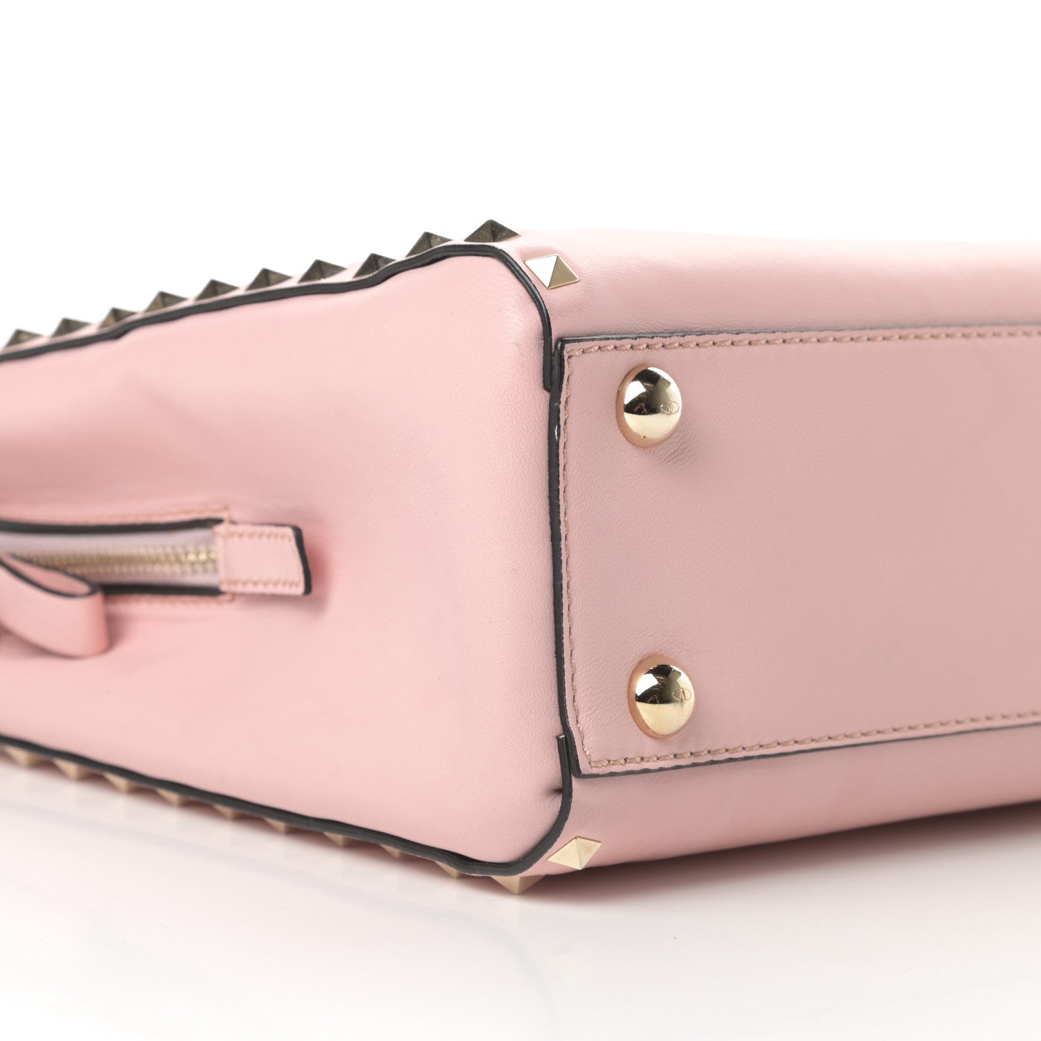 Valentino Garavani Vitello Small Rockstud Top Handle Tote Rose 11 of 14